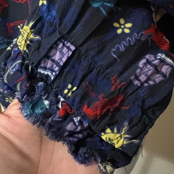 Zadig & Voltaire Theresa Tatoo Pirate Print, Viscose Blue Blouse. Relaxed fit. - Picture 5 of 16